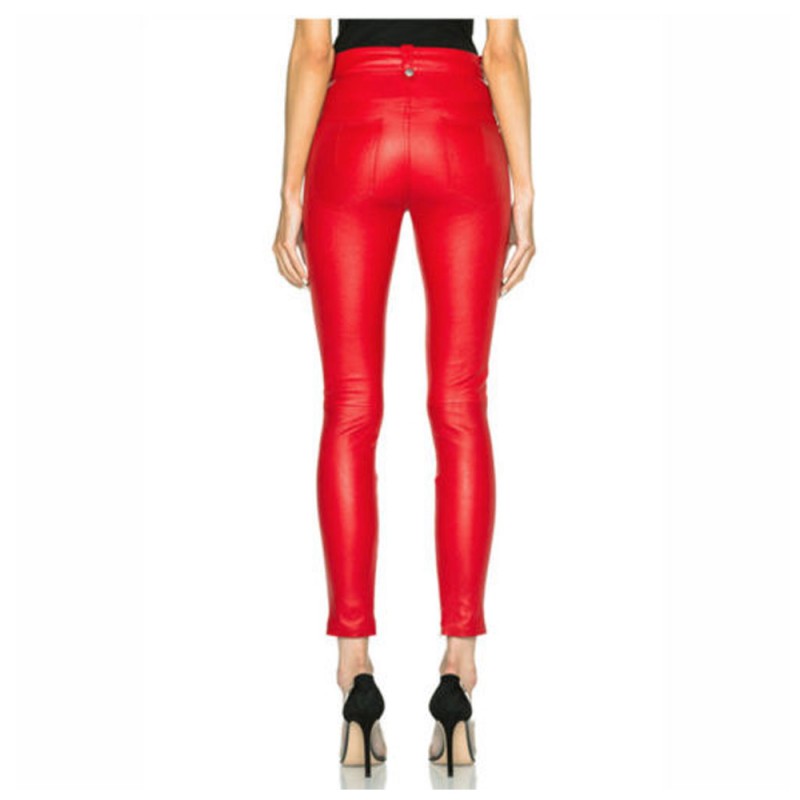 Women Punk Pu Leather Pants Nightclub Biker Motor Pencil Evil Party Trouser